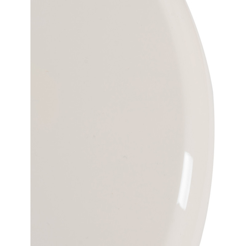 Console d'entrée moderne Ovale en Bois MDF Blanc crème Laqué Urda - 4