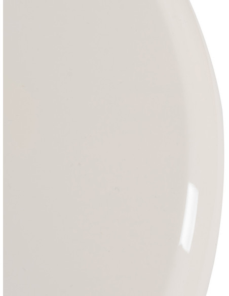 Console d'entrée moderne Ovale en Bois MDF Blanc crème Laqué Urda - 4