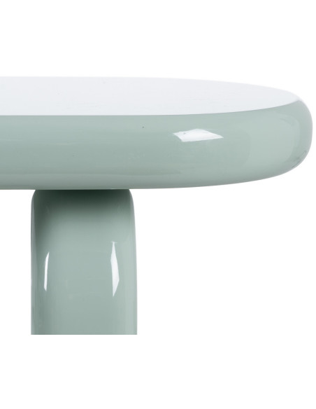 Console d'entrée moderne Ovale en Bois MDF Vert Laqué Urda - 6