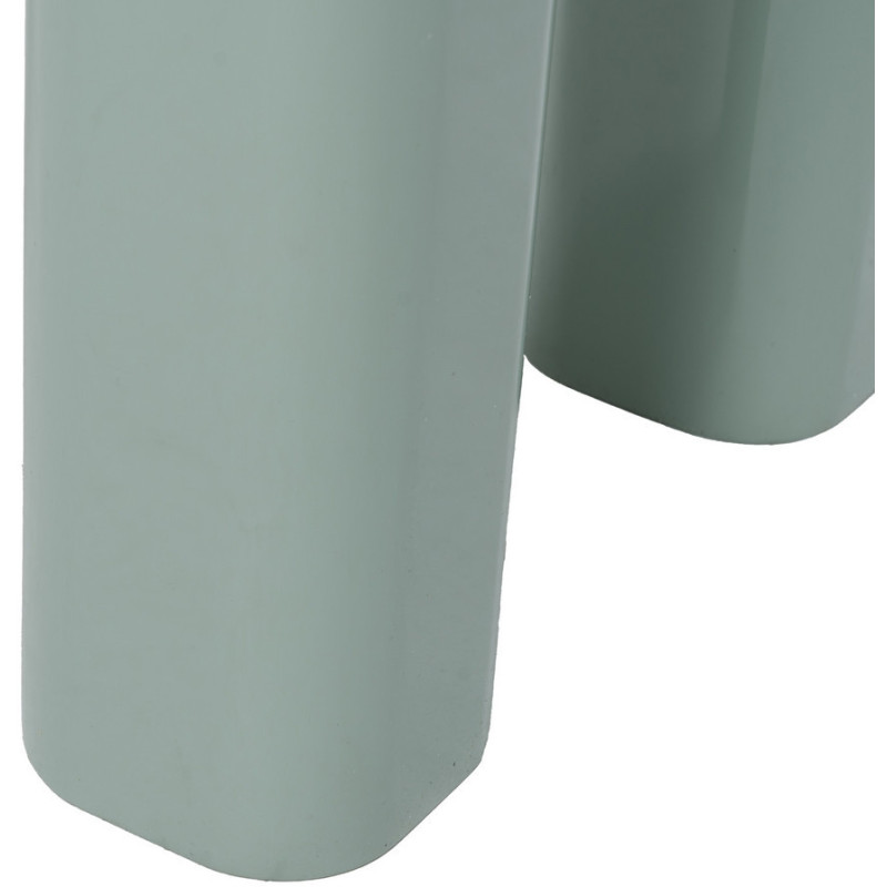 Console d'entrée moderne Ovale en Bois MDF Vert Laqué Urda - 7