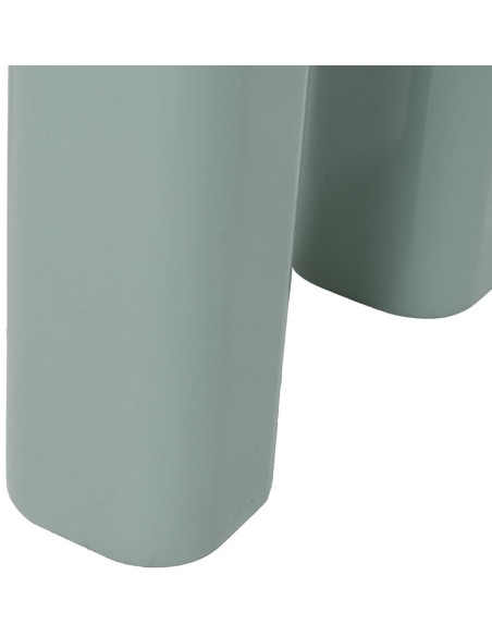 Console d'entrée moderne Ovale en Bois MDF Vert Laqué Urda - 7