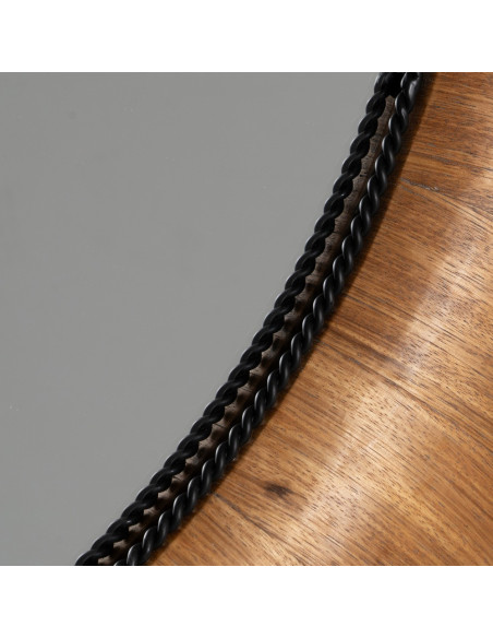 Grand Miroir mural original Ovale 100x110 en Bois de frêne Bois MDF Miel Meco - 3