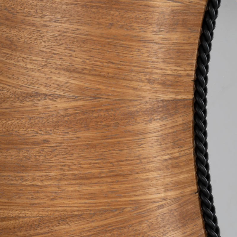 Grand Miroir mural original Ovale 100x110 en Bois de frêne Bois MDF Miel Meco - 4