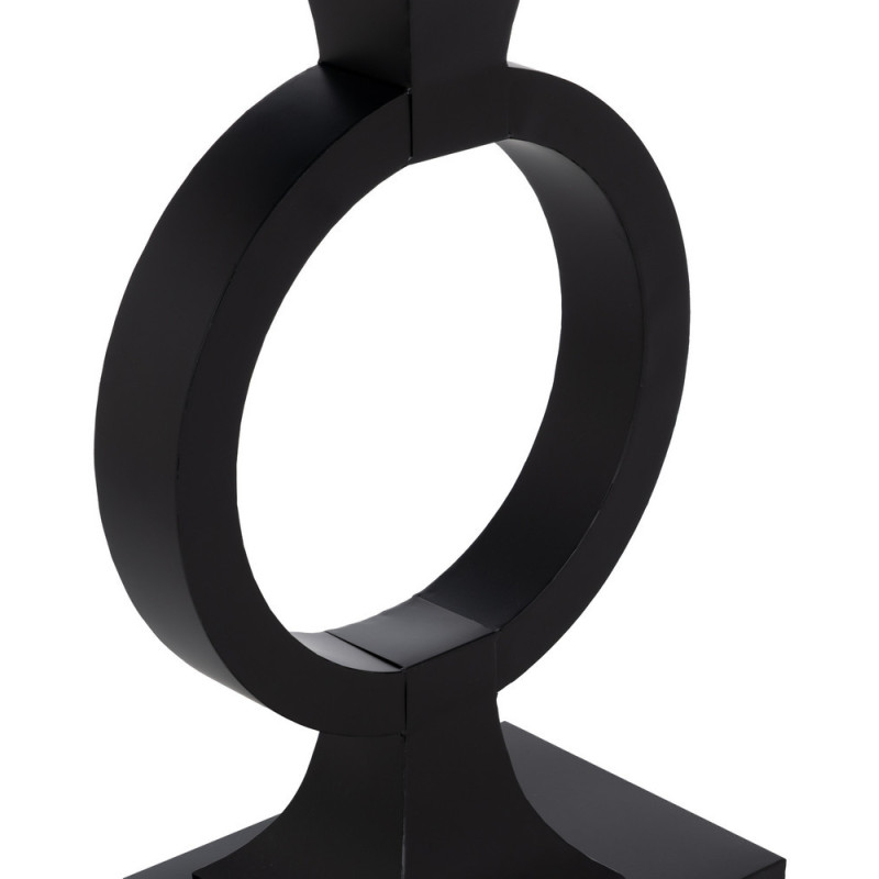 Console moderne chic Rectangulaire 90 cm en Métal Verre Noir Meira - 3