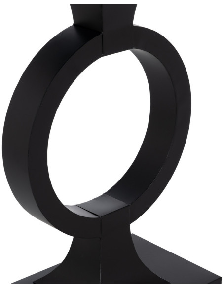 Console moderne chic Rectangulaire 90 cm en Métal Verre Noir Meira - 3