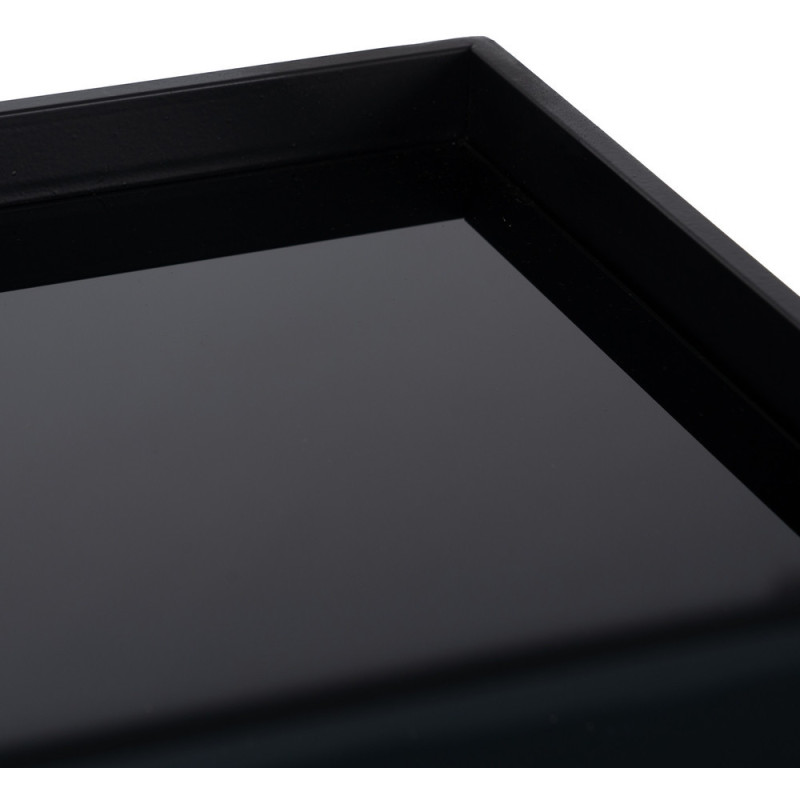 Console moderne chic Rectangulaire 90 cm en Métal Verre Noir Meira - 6