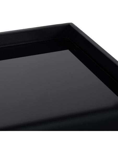 Console moderne chic Rectangulaire 90 cm en Métal Verre Noir Meira - 6