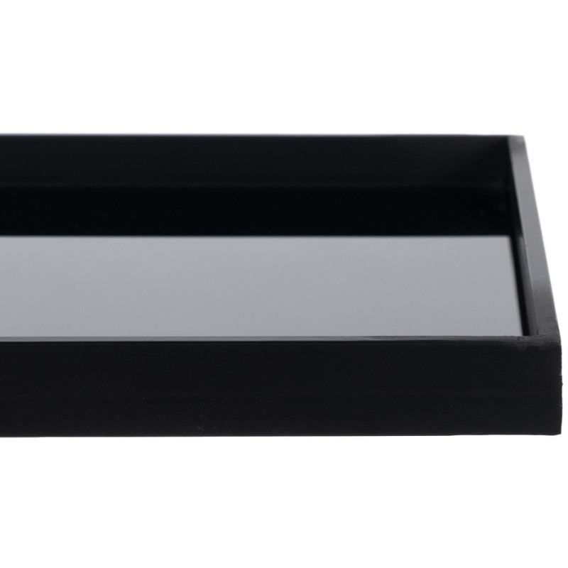 Console moderne chic Rectangulaire 90 cm en Métal Verre Noir Meira - 7