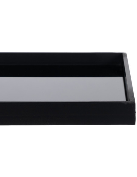 Console moderne chic Rectangulaire 90 cm en Métal Verre Noir Meira - 7