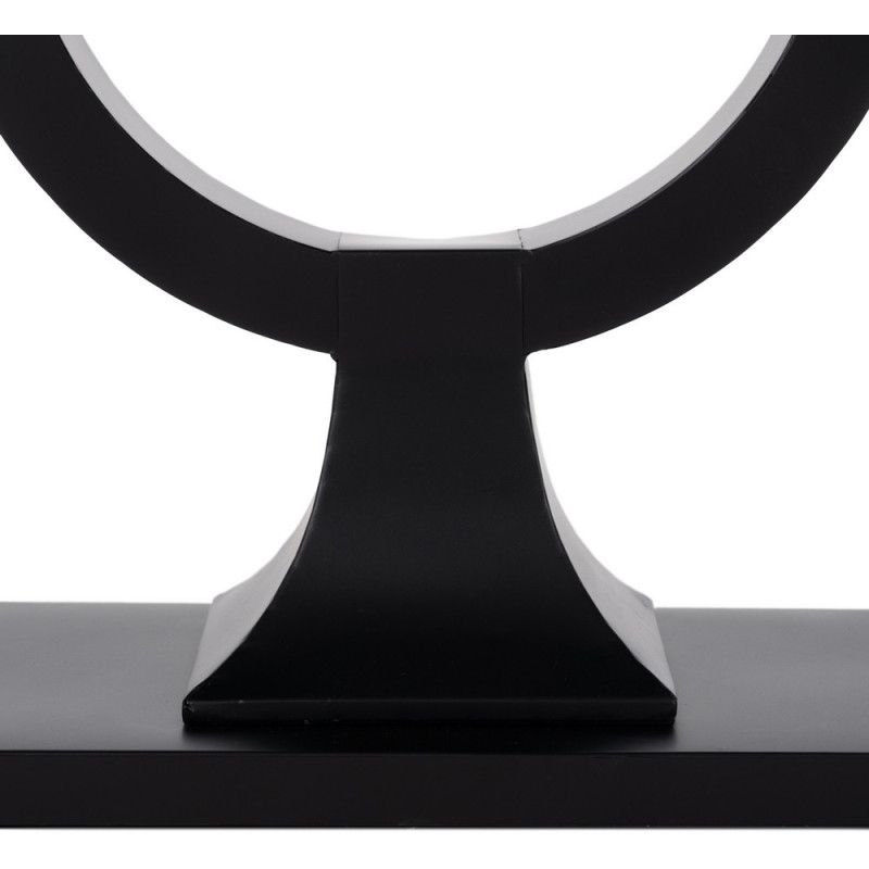 Console moderne chic Rectangulaire 90 cm en Métal Verre Noir Meira - 9