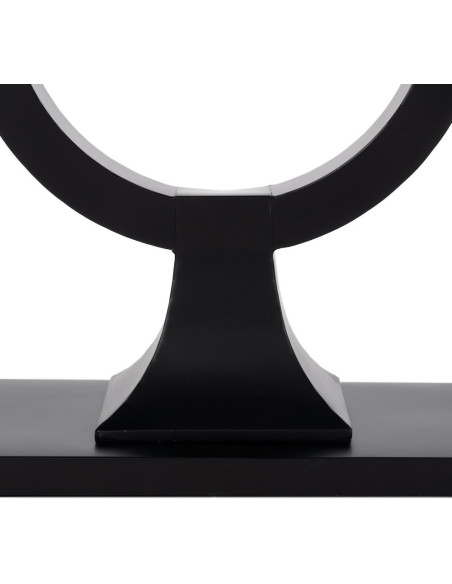 Console moderne chic Rectangulaire 90 cm en Métal Verre Noir Meira - 9