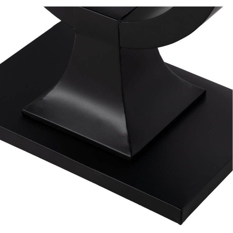 Console moderne chic Rectangulaire 90 cm en Métal Verre Noir Meira - 10