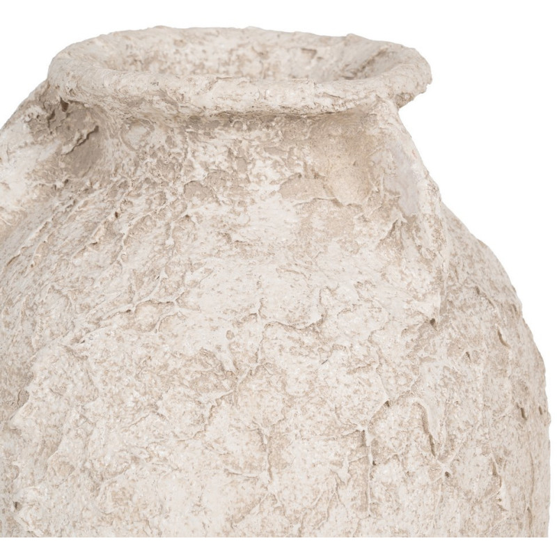 Grand Vase vintage Amphore Hauteur 80 cm en Céramique Blanc Vieilli Tabua - 3