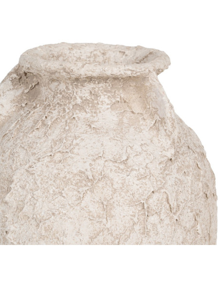 Grand Vase vintage Amphore Hauteur 80 cm en Céramique Blanc Vieilli Tabua - 3