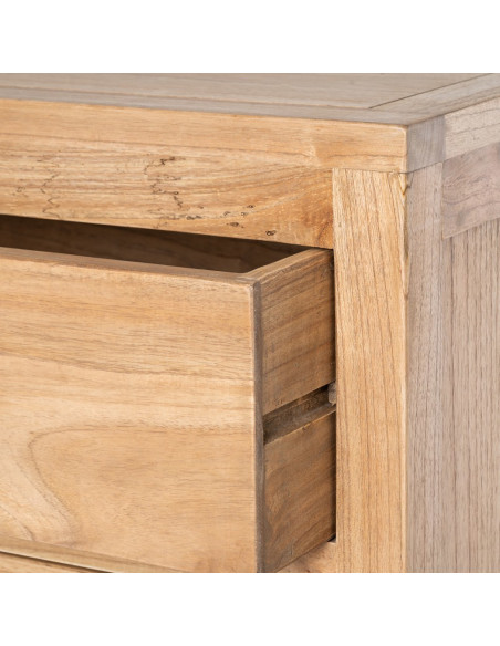 Commode rustique chic 3 tiroirs en Bois de mindi Naturel Vera - 5