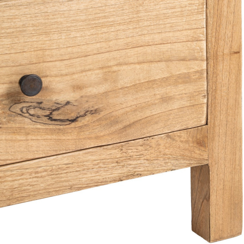 Commode rustique chic 3 tiroirs en Bois de mindi Naturel Vera - 8