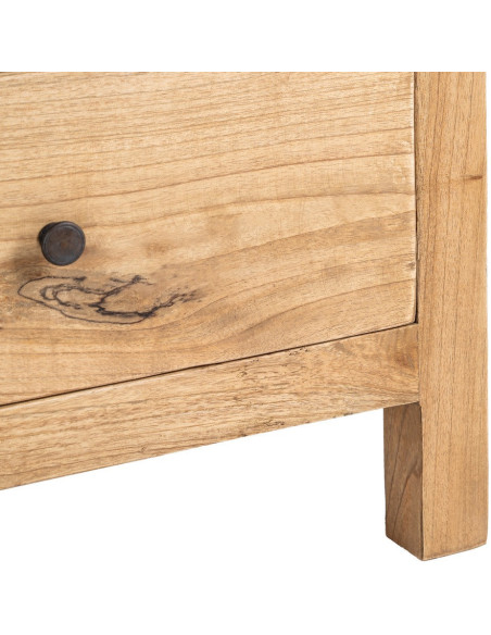 Commode rustique chic 3 tiroirs en Bois de mindi Naturel Vera - 8