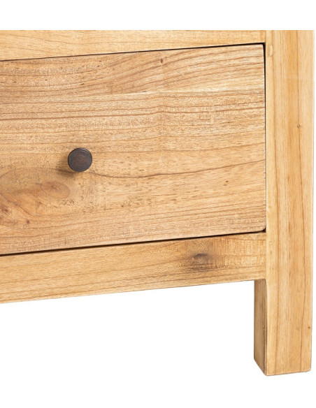 Grand Buffet rustique chic Bas 12 tiroirs en Bois de mindi Naturel Vera - 6