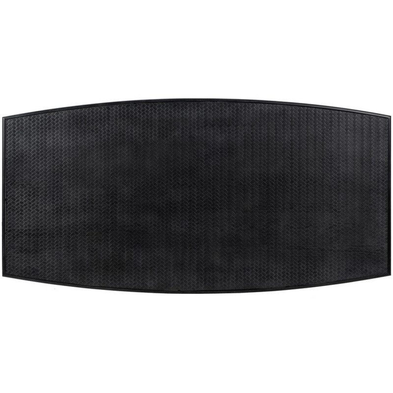 Table à manger Rectangulaire 6 personnes en Bois de Xylosma Noir Naturel Métal Noir Oslo - 2