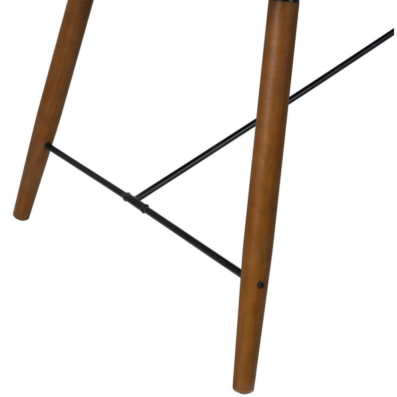 Table à manger Rectangulaire 6 personnes en Bois de Xylosma Noir Naturel Métal Noir Oslo - 7