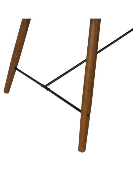 Table à manger Rectangulaire 6 personnes en Bois de Xylosma Noir Naturel Métal Noir Oslo - 7