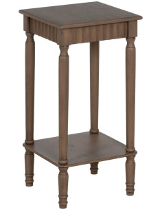 Table d’appoint carrée bois marron 36x36x71 cm Margy Ixia - 1