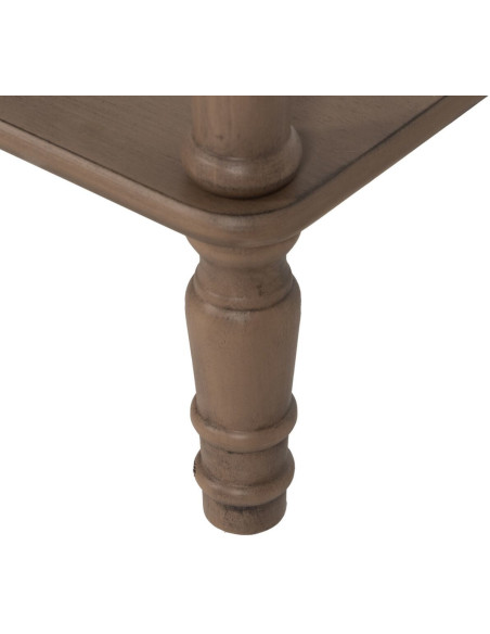 Table d’appoint carrée bois marron 36x36x71 cm Margy Ixia - 4