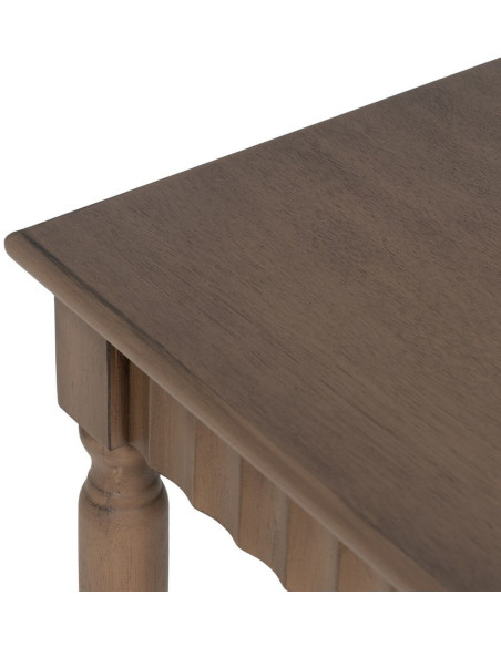 Table d’appoint carrée bois marron 36x36x71 cm Margy Ixia - 9