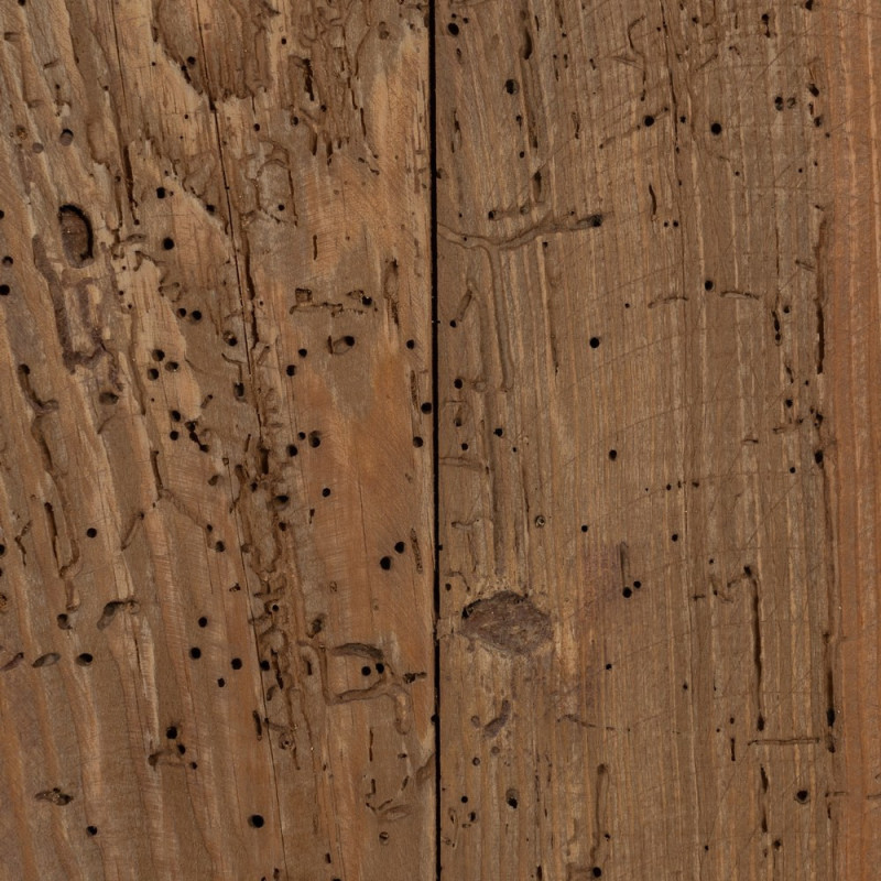 Petit Buffet oriental Bas 2 portes 1 niche en Bois de pin recyclé Naturel Naturel Zayd - 9