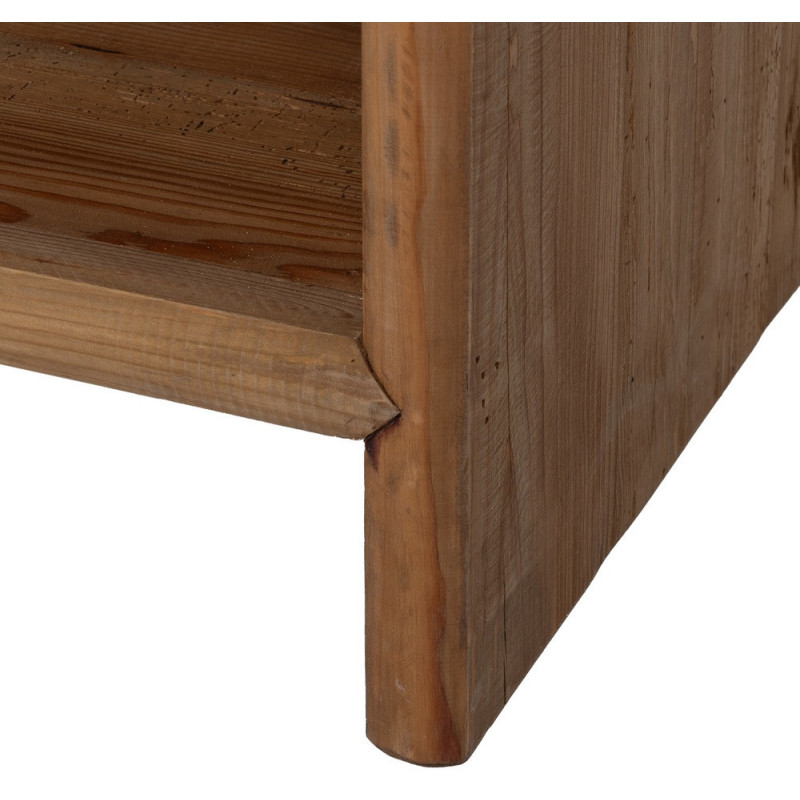 Petit Buffet oriental Bas 2 portes 1 niche en Bois de pin recyclé Naturel Naturel Zayd - 10