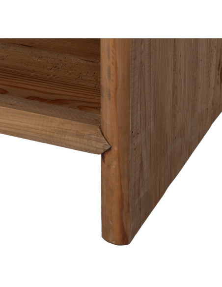 Petit Buffet oriental Bas 2 portes 1 niche en Bois de pin recyclé Naturel Naturel Zayd - 10