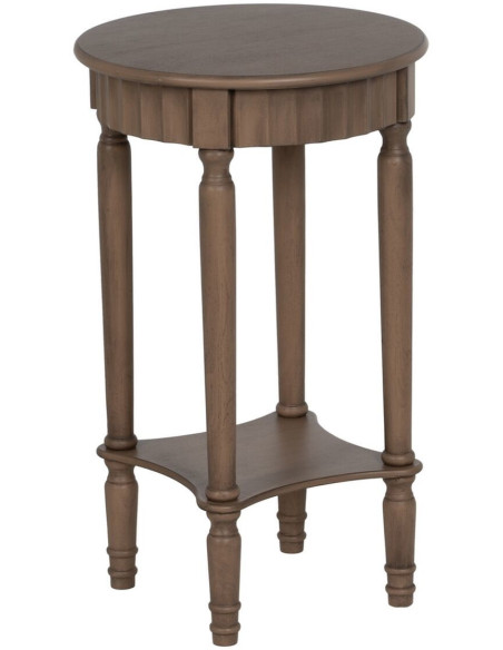 Table d’appoint ronde bois marron 40x40x66 cm Margy Ixia - 1