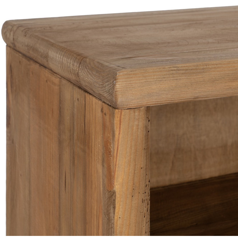 Grand Buffet oriental Haut 2 portes 2 niches en Bois de pin recyclé Naturel Naturel Zayd - 4