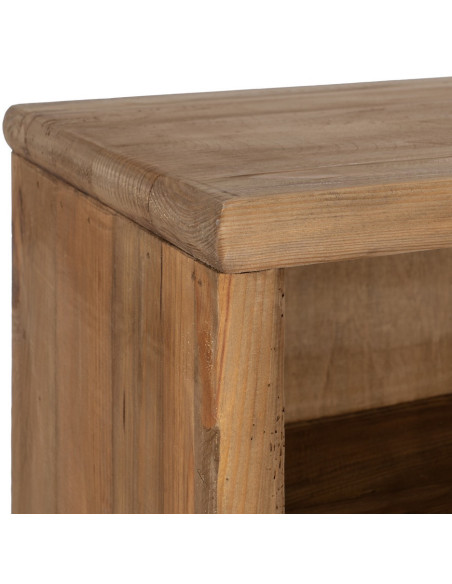 Grand Buffet oriental Haut 2 portes 2 niches en Bois de pin recyclé Naturel Naturel Zayd - 4