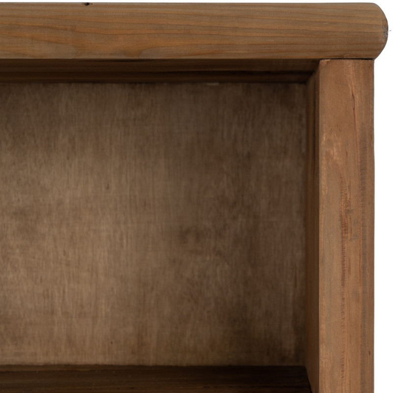 Grand Buffet oriental Haut 2 portes 2 niches en Bois de pin recyclé Naturel Naturel Zayd - 8