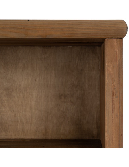 Grand Buffet oriental Haut 2 portes 2 niches en Bois de pin recyclé Naturel Naturel Zayd - 8