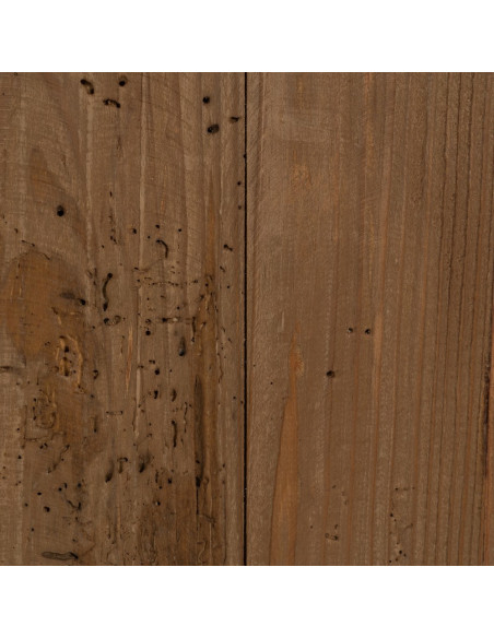 Grand Buffet oriental Haut 2 portes 2 niches en Bois de pin recyclé Naturel Naturel Zayd - 9
