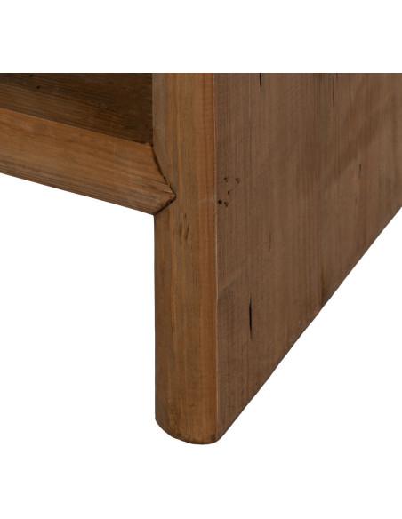 Grand Buffet oriental Haut 2 portes 2 niches en Bois de pin recyclé Naturel Naturel Zayd - 10