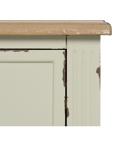 Chevet 3 tiroirs en Bois de sapin Beige Brossé Ailis - 7