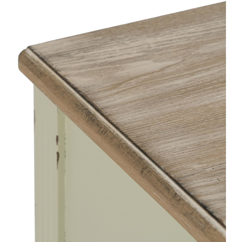 Chevet 3 tiroirs en Bois de sapin Beige Brossé Ailis - 8