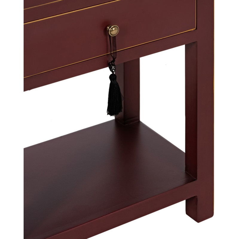 Chevet 2 tiroirs 1 étagère en Bois de sapin Tuile Oriente - 3