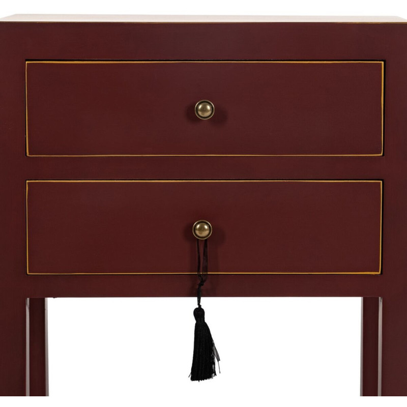 Chevet 2 tiroirs 1 étagère en Bois de sapin Tuile Oriente - 6