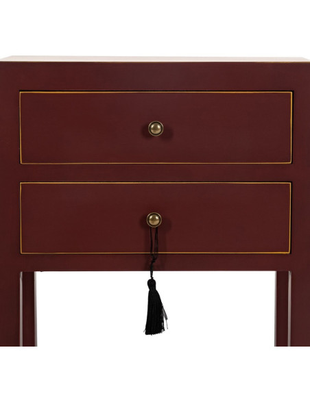 Chevet 2 tiroirs 1 étagère en Bois de sapin Tuile Oriente - 6