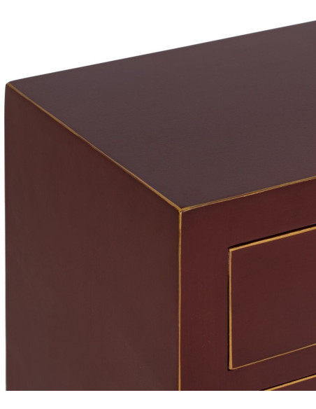 Chevet 2 tiroirs 1 étagère en Bois de sapin Tuile Oriente - 7