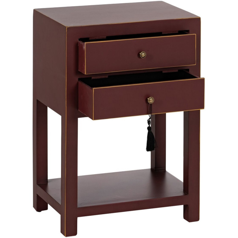 Chevet 2 tiroirs 1 étagère en Bois de sapin Tuile Oriente - 8