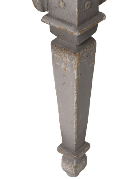 Buffet vintage Bas 2 portes en Bois de mindi Gris Vieilli Naturel Ramiel - 11