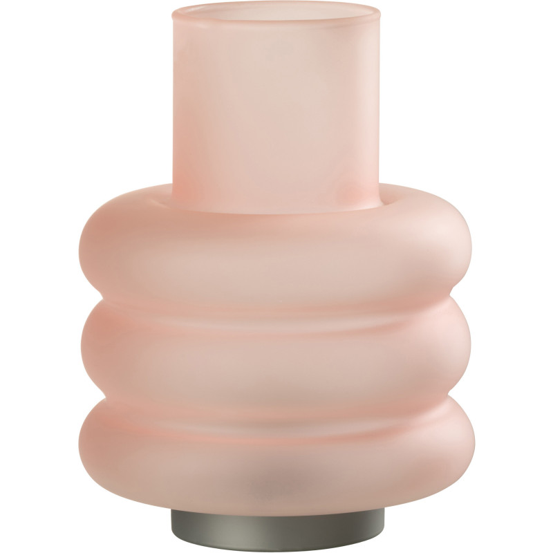 Lampe à poser Led Ring en Verre Rose - 3