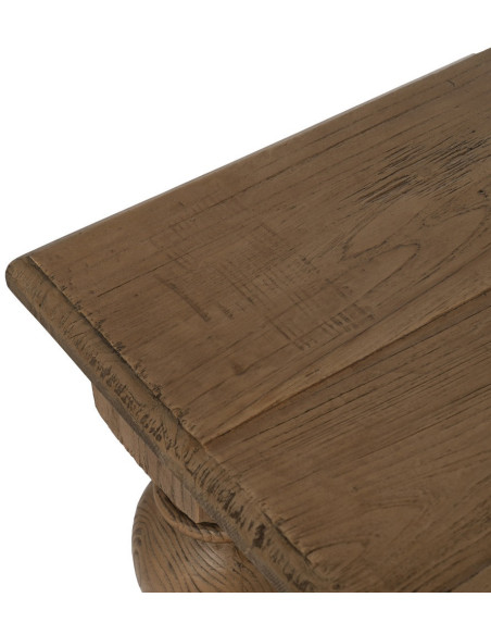 Grande Table à manger rustique chic Rectangulaire 8 personnes en Bois de chêne recyclé Naturel Lisandro - 3