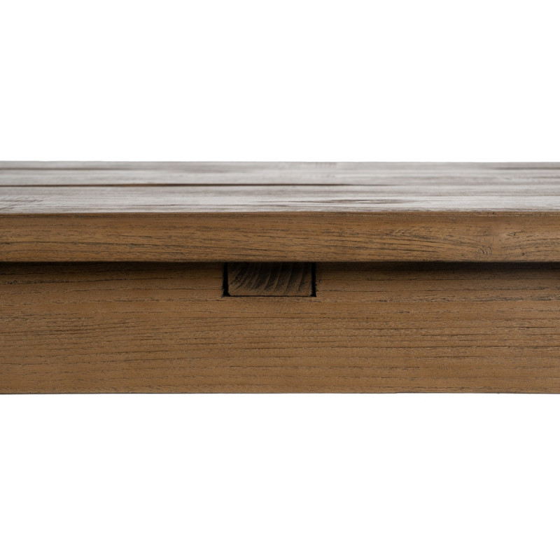 Grande Table à manger rustique chic Rectangulaire 8 personnes en Bois de chêne recyclé Naturel Lisandro - 4