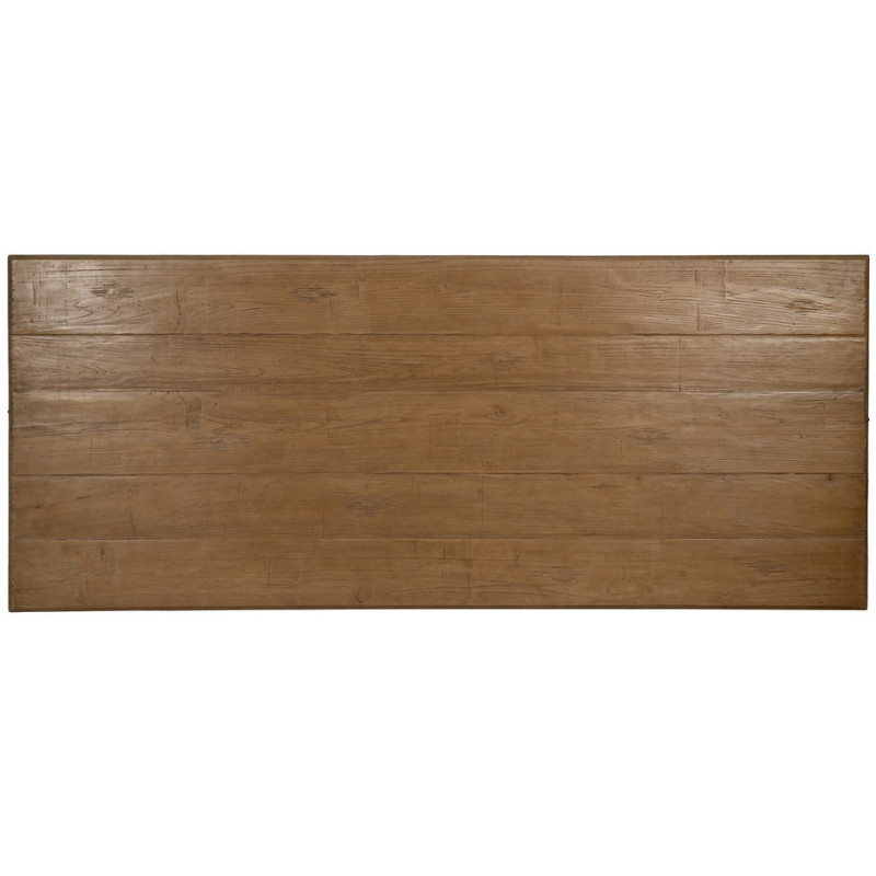 Grande Table à manger rustique chic Rectangulaire 8 personnes en Bois de chêne recyclé Naturel Lisandro - 6